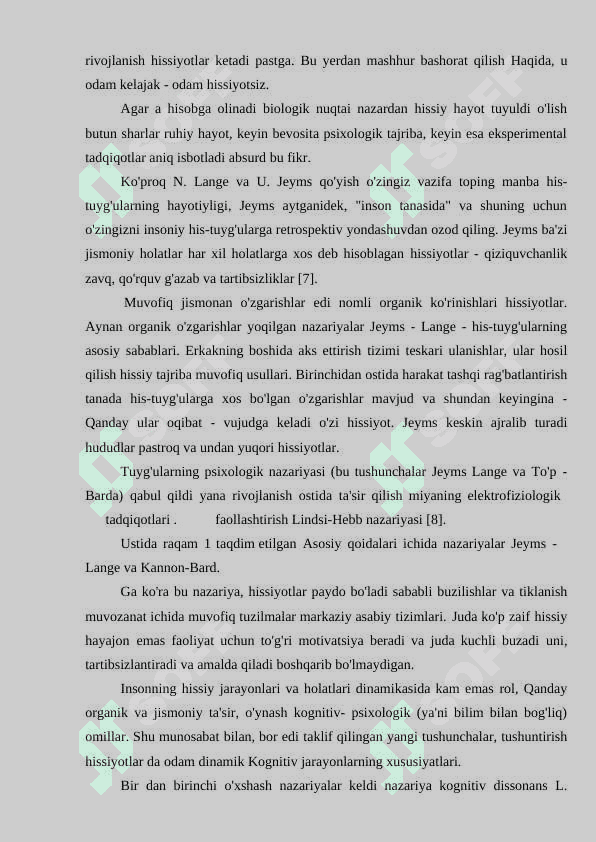 Hissiyotlar va his-tuyg'ularning aqliy sifatida namoyon bo'lishi hodisalar 6