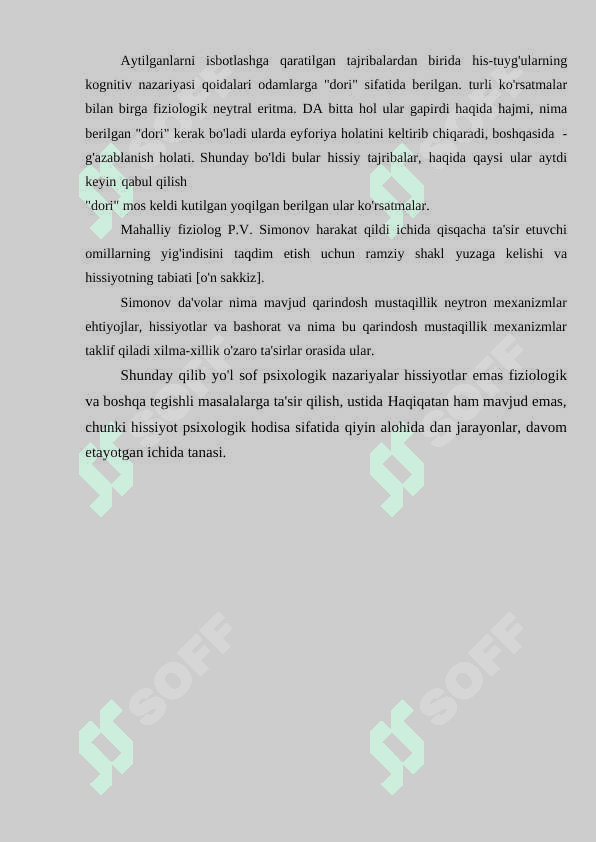 Hissiyotlar va his-tuyg'ularning aqliy sifatida namoyon bo'lishi hodisalar 8