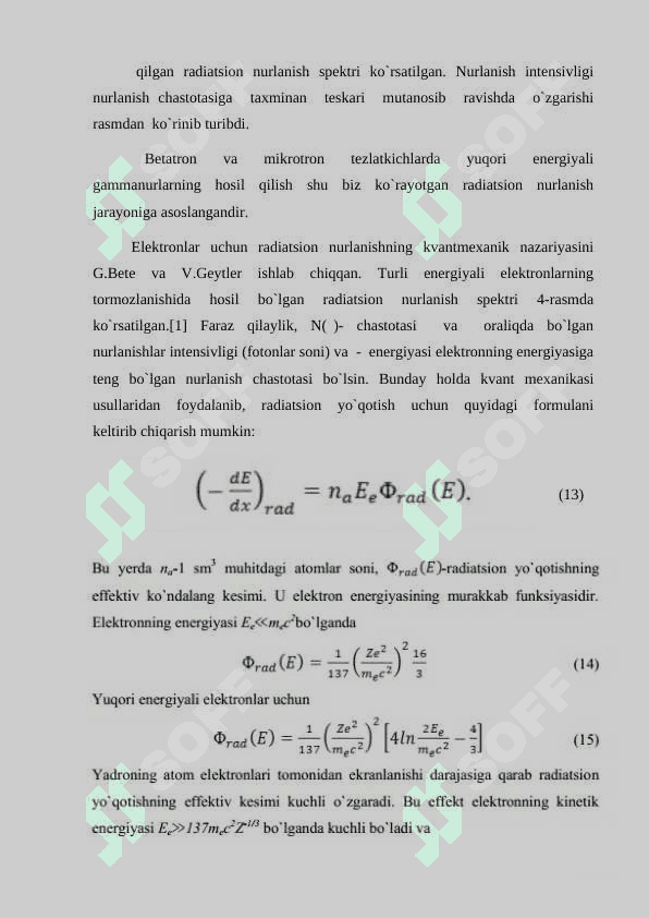 ELEKTRONLARNING RADIATSION TORMOZLANISHI. 7