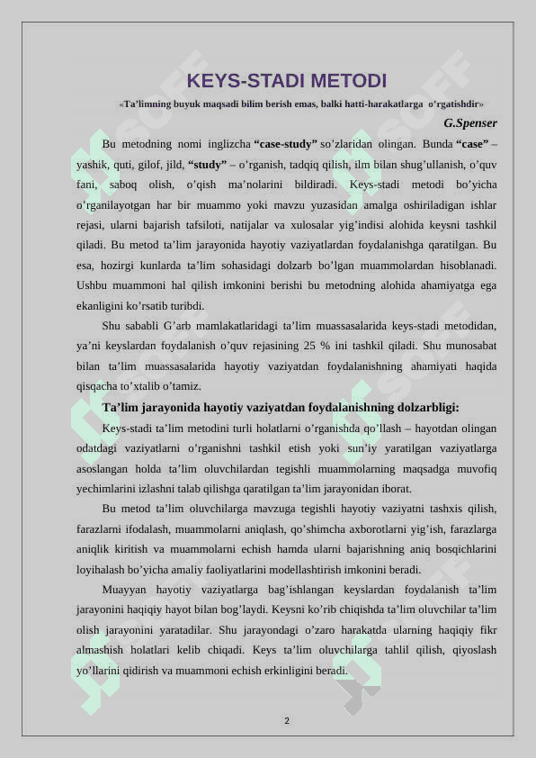 Case study, keys study metodi va namuna 2