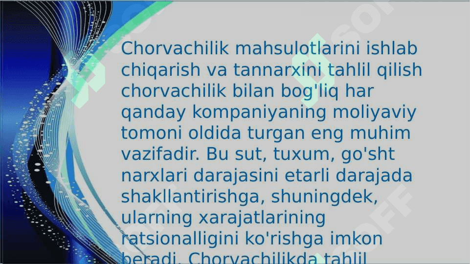 CHORVACHILIK TARMOG’INING MOLIYAVIY FAOLIYATINI BAHOLASH 3