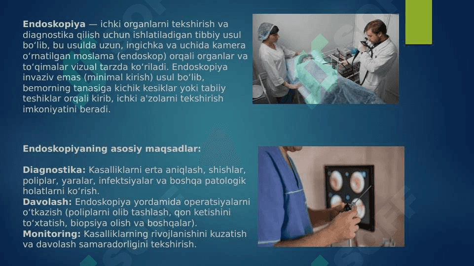 Tibbiyotda endoskopiya usullarning qo’llanishi 2