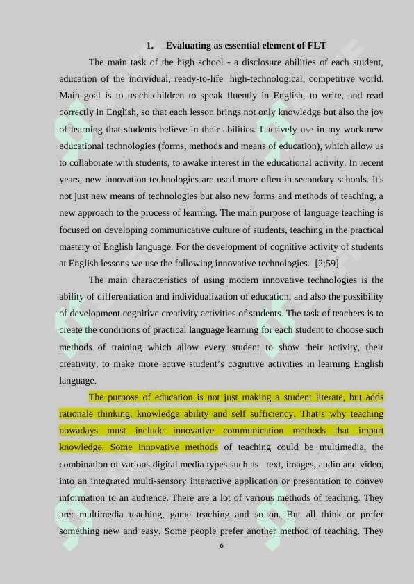Evaluating written and oral performance in the classroom 6