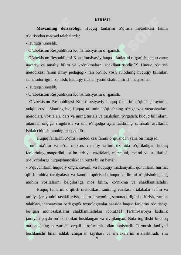 Huquq fanlarini o’qitishning  metodi va klafikatsiyasi 3