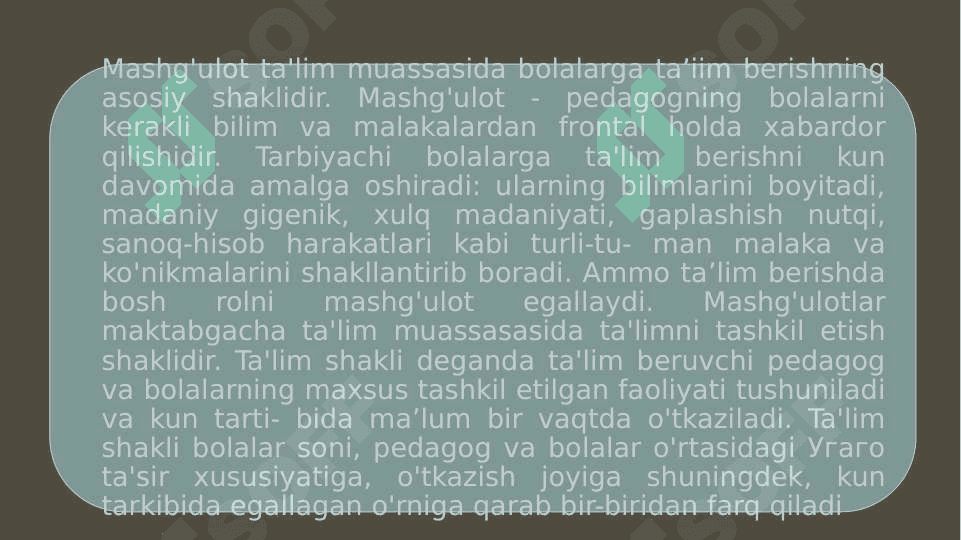 mashg'ulotning bolalarni maktabga tayyorlashdagi ahamiyati 2