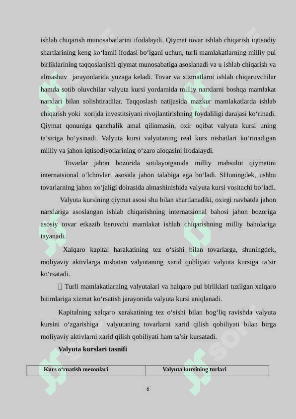 TIJORAT BANKLARINING VALYUTA OPERATSIYALARI 6