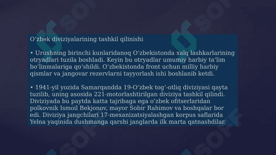 O’zbekistonlik jangchilarning frontda jasorati 2