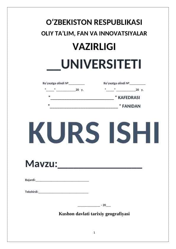 Kushon davlati tarixiy geografiyasi