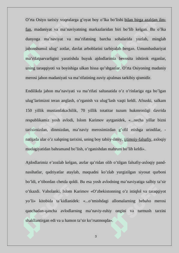 Yuksak ma’naviyatli  yoshlarni tarbiyalashda O'rta Osiyo allomallari ilmiy merosining merosining o'rni (allomalarning ilmiy faoliyati misolida) 3