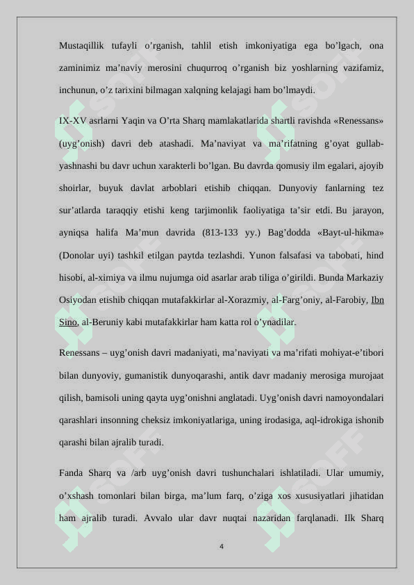 Yuksak ma’naviyatli  yoshlarni tarbiyalashda O'rta Osiyo allomallari ilmiy merosining merosining o'rni (allomalarning ilmiy faoliyati misolida) 4
