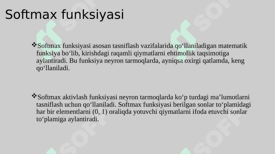 softmax funksiyasi 6