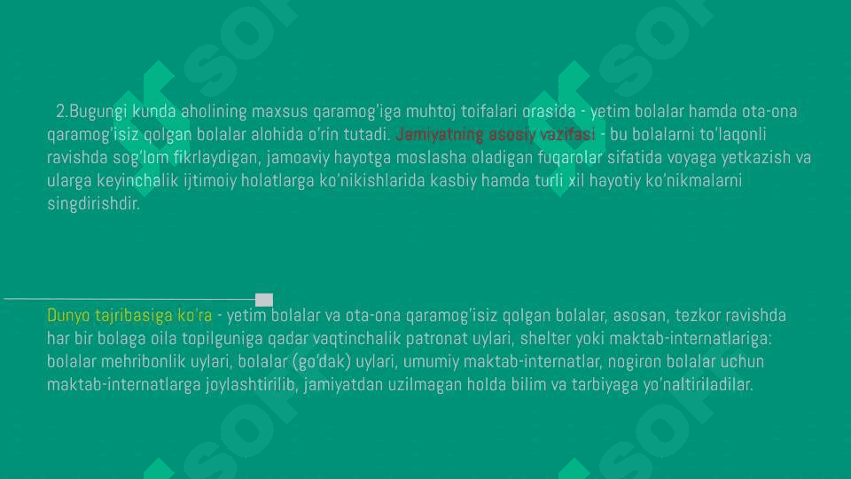 Mehribonlik uylaridagi Ijtimoiy -pedagogik faoliyat. 6