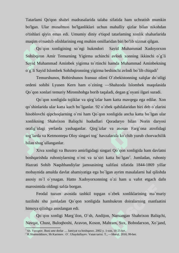 Qoʻqon xonligida aholini ijtimoiy himoyalash va bu borada mavjud davlatchilik anʼanalari 6