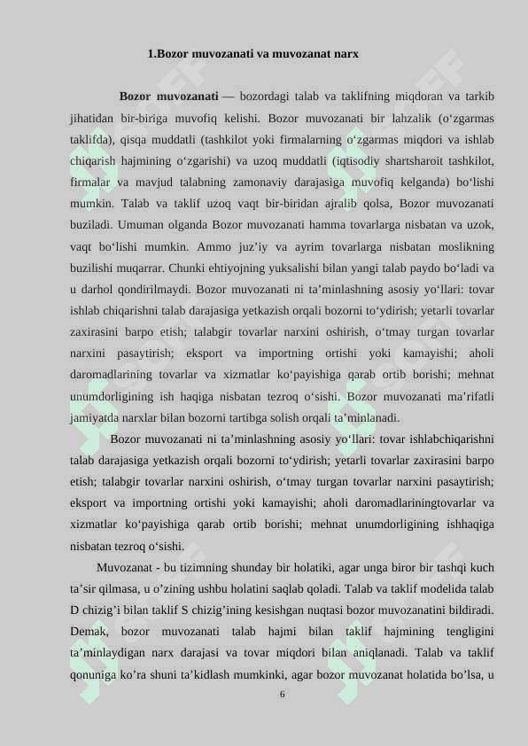 Bozor va tavakkalchilik. Tavakkalchilikni aniqlash va kamaytirish yoʻllari 6
