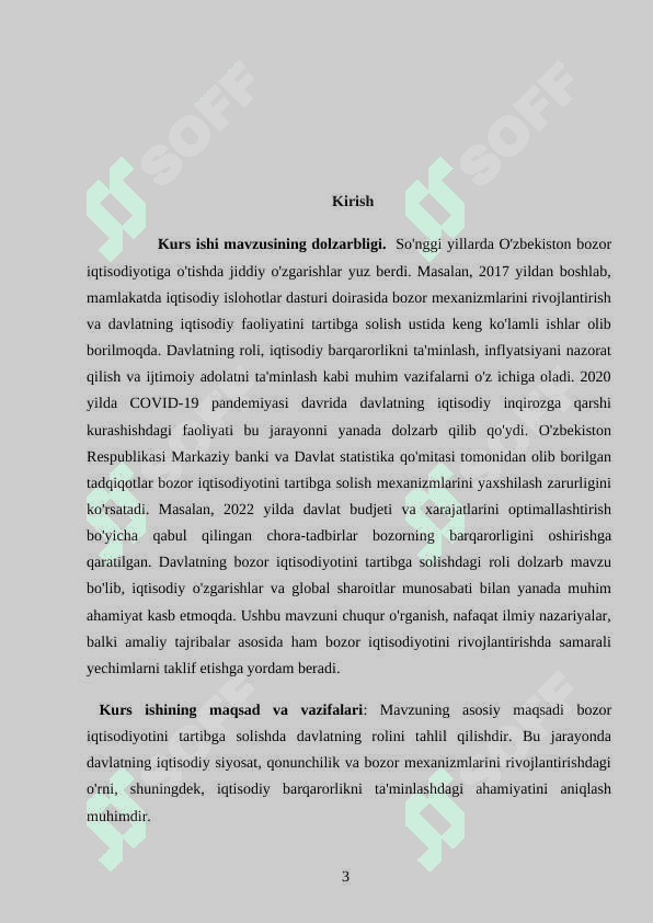 Bozor iqtisodiyotini tartibga solishda davlatning ro’li 3