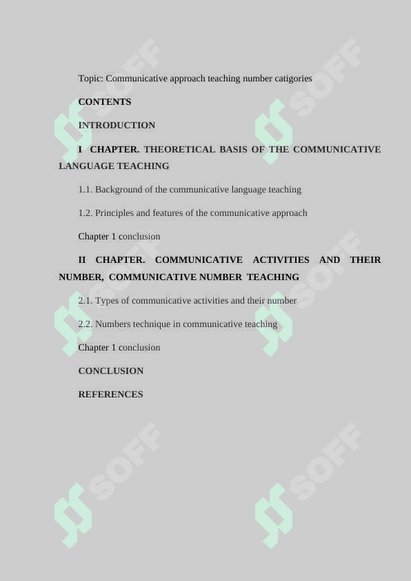 Communicative approach teaching number catigories 2