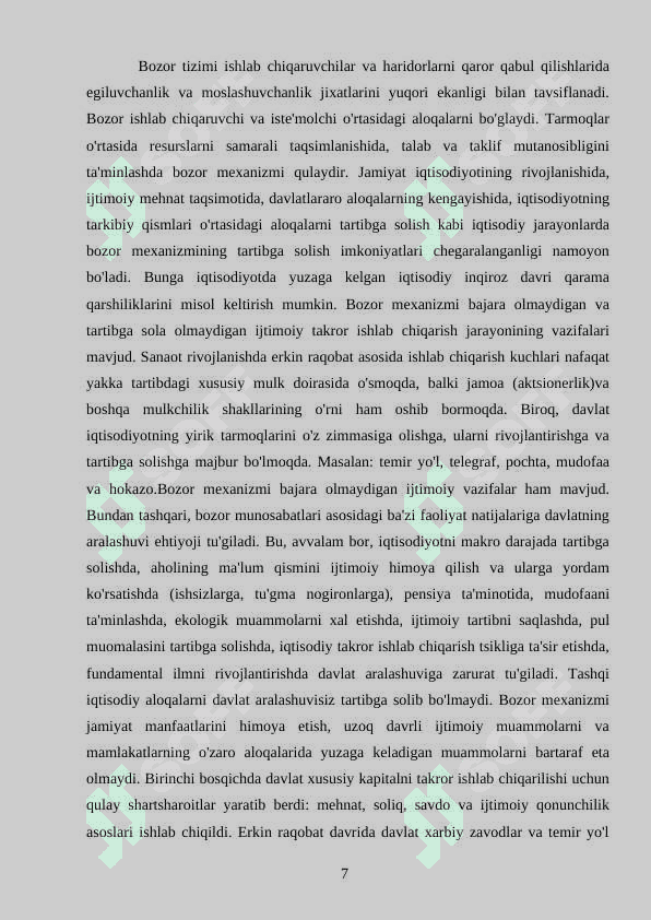Kapital bozorning samaradorligini baholash 7