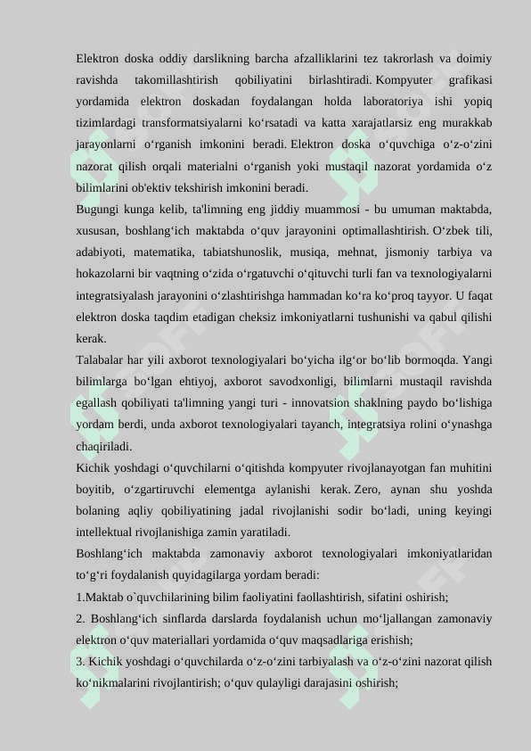 Elektron doska va undan foydalanish metodikasi 8