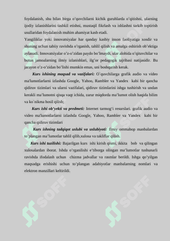Grafik audio va video ma'lumotlarlarni izlash mavzusini o'qitishda innovatsion texnologiyalar 4