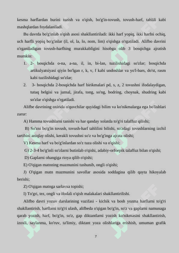 SAVOD  O‘RGATISH  TAYYORLOV  DAVRIDA O‘YINLARDAN  FOYDALANISH 7
