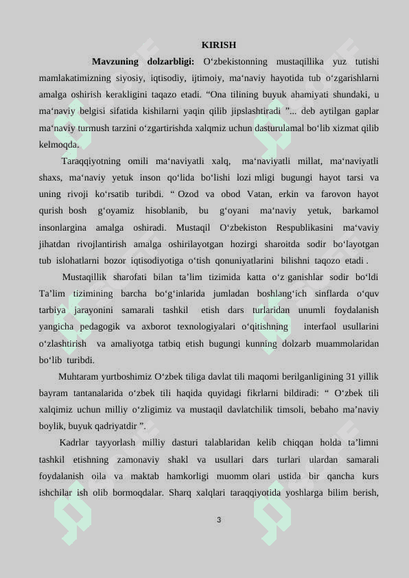 Ona tili dars turlari va ularga qo`yiladigan talablar 3