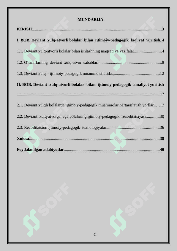 O‘SMIRLARDA  DEVIANT XULQ-ATVORNING  KELIB  CHIQISHI  SABABLARI 2