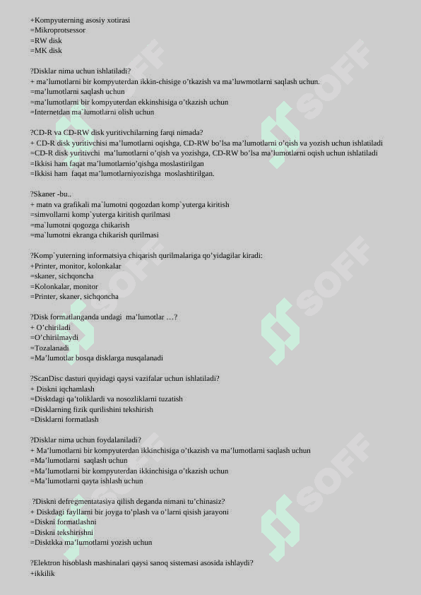 kompyuter taminoti test 2