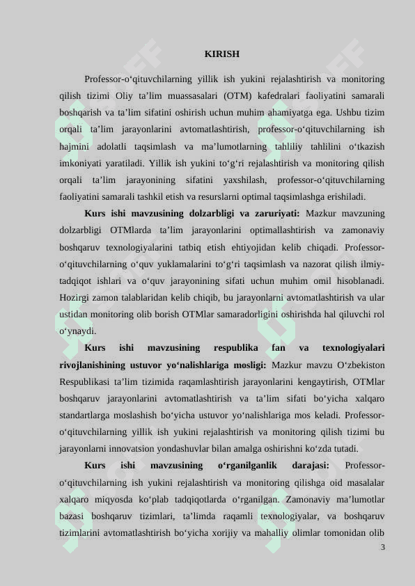 OTM KAFEDRASI PROFESSOR-O’QITUVCHILARINING YILLIK YUKLAMASINI REJALASHTIRISH VA BOSHQARISH TIZIMI 3