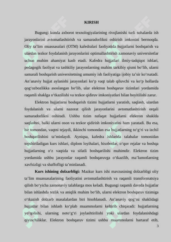 OTM KAFEDRASI HUJJATLARINI ELEKTRON BOSHQARISH VA TEZKOR QIDIRUV  TIZIMI 3