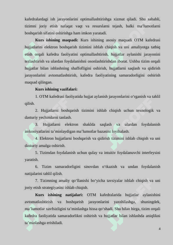 OTM KAFEDRASI HUJJATLARINI ELEKTRON BOSHQARISH VA TEZKOR QIDIRUV  TIZIMI 4