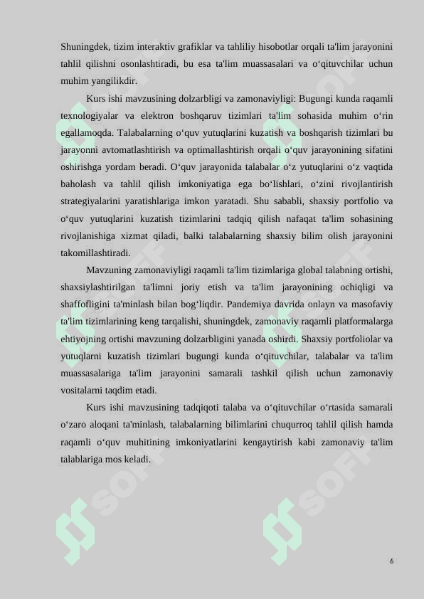 TALABALAR SHAXSIY PORTFOLIASI VA O’QUV YUTUQLARINI KUZATISH VA BOSHQARISH TIZIMI 6