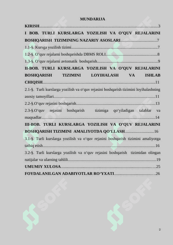 TURLI KURSLARGA YOZILISH VA O’QUV REJALARINI BOSHQARISH TIZIMI 2