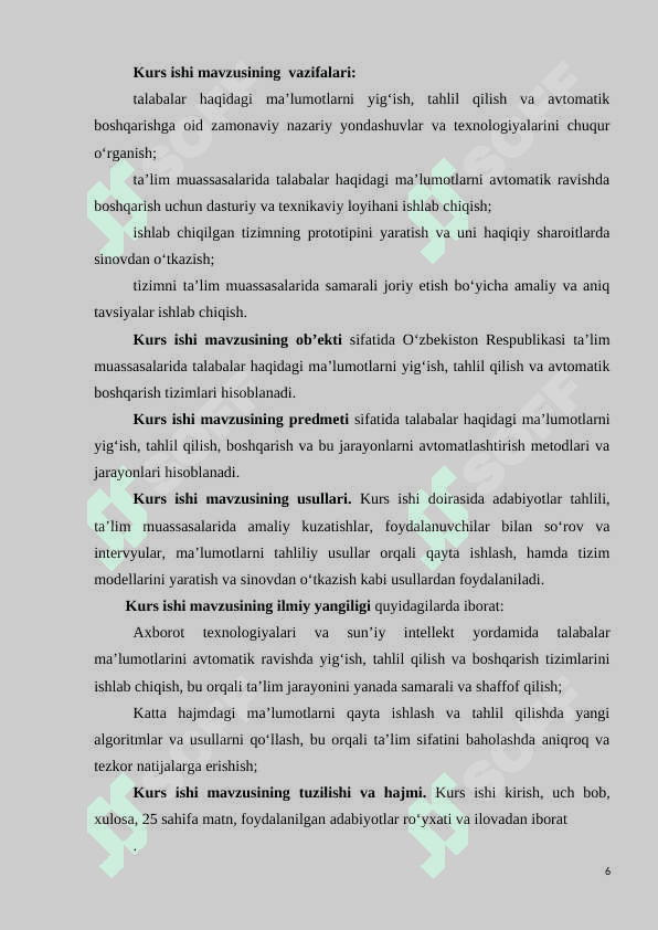 TURLI KURSLARGA YOZILISH VA O’QUV REJALARINI BOSHQARISH TIZIMI 6
