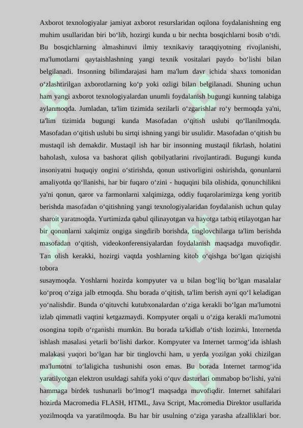 Sodda animatsiya dasturlarini yaratish mavzusini o'qitishda innovatsion texnologiyalardan foydalanish 3