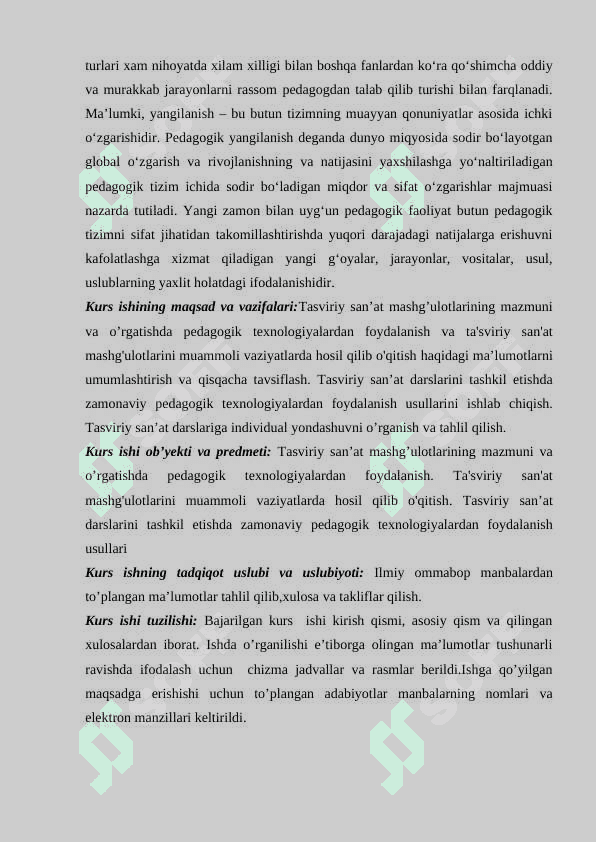 Ta'sviriy san'at mashg'ulotlarini muammoli vaziyatlarda hosil qilib o'qitish 4