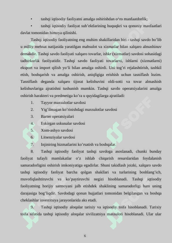 O‘zbekistonda tashqi iqtisodiy faoliyatni erkinlashtirish yо‘llari va usullari 7