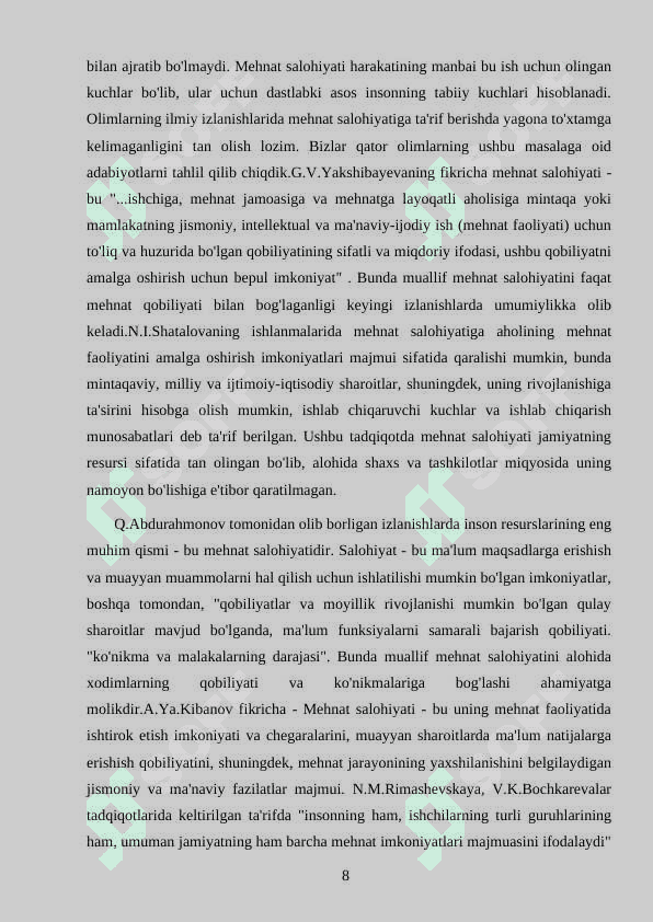 Mehnat bozori va korxonalarda mehnat resurslaridan foydalanish 8
