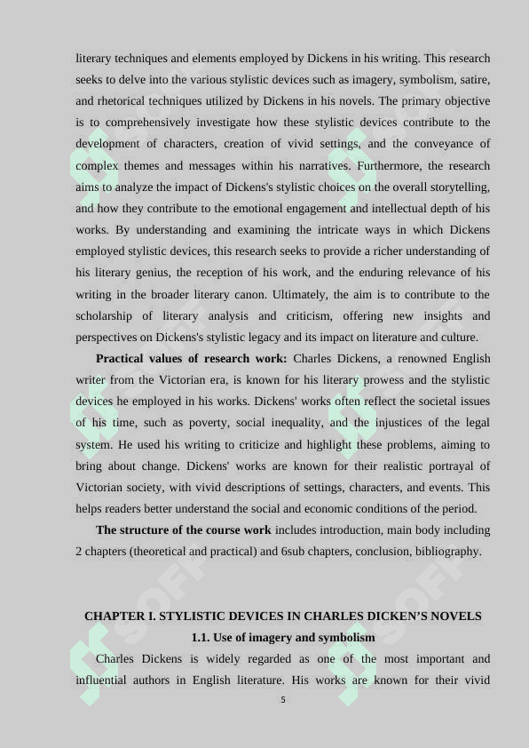 The stylistic devices in Ch. Dicken's work 5