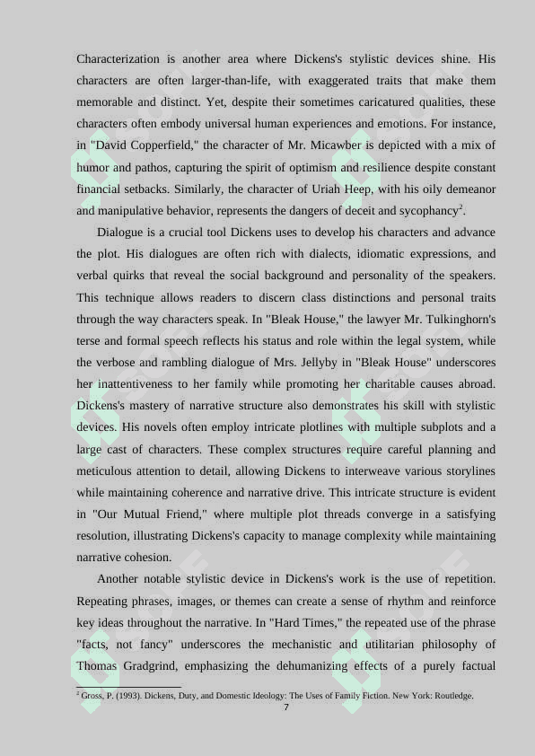 The stylistic devices in Ch. Dicken's work 7