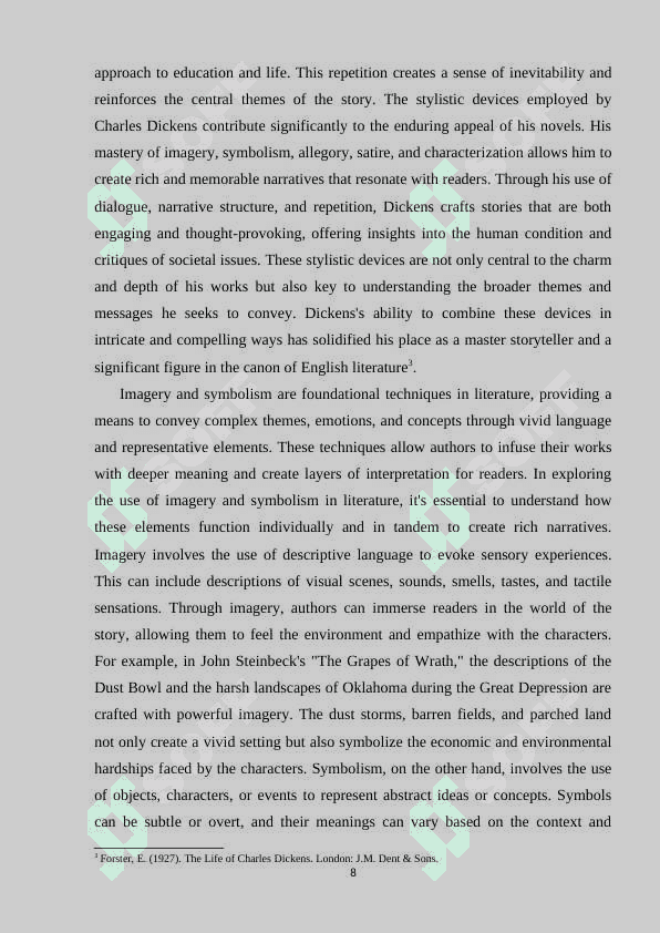 The stylistic devices in Ch. Dicken's work 8