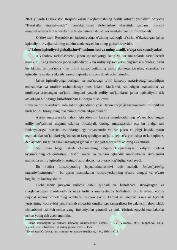 Jahon iqtisodiyoti glaballashuvi,uni harakatlantiruvchi kuchlar va  omillar 4