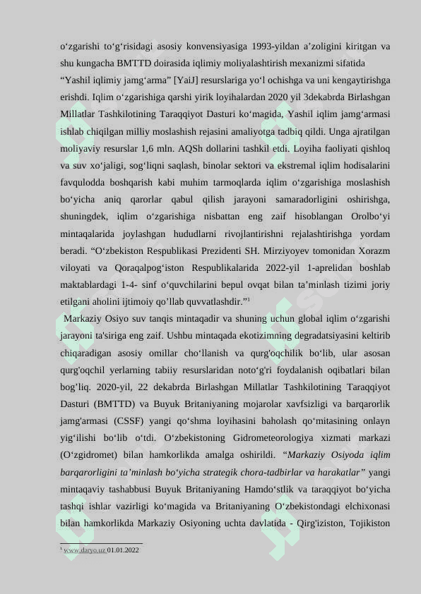 О‘zbekiston va Qozog‘iston mamlakatlarida iqlim о‘zgarishing aholi turmush darajasiga ta’siri. 2