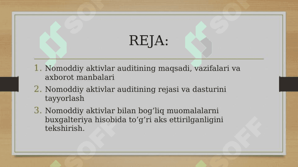 No moddiy aktivlar auditi 2
