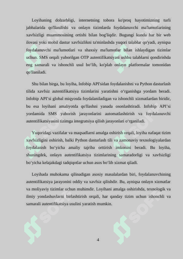 OTPdan foydalangan holda autenifikatsiya dasturini ishlab chiqish 4