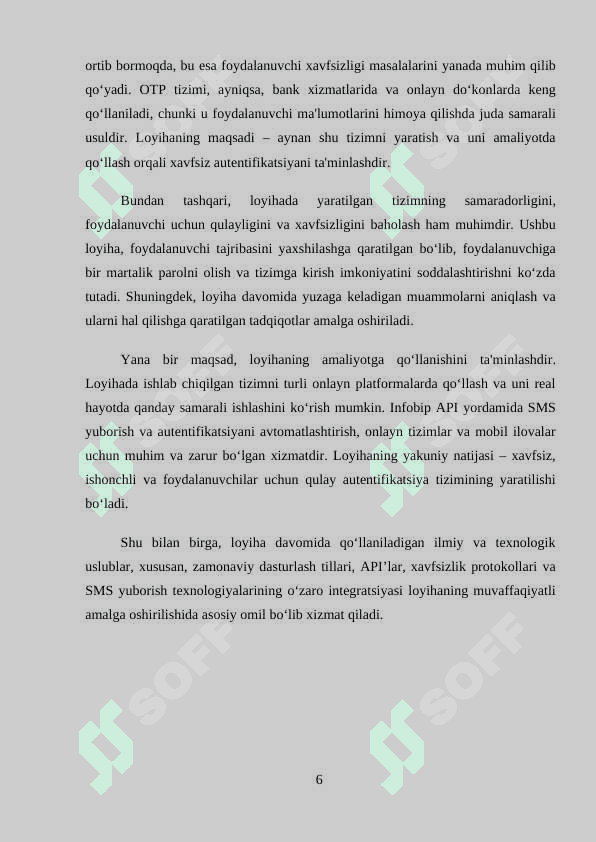 OTPdan foydalangan holda autenifikatsiya dasturini ishlab chiqish 6
