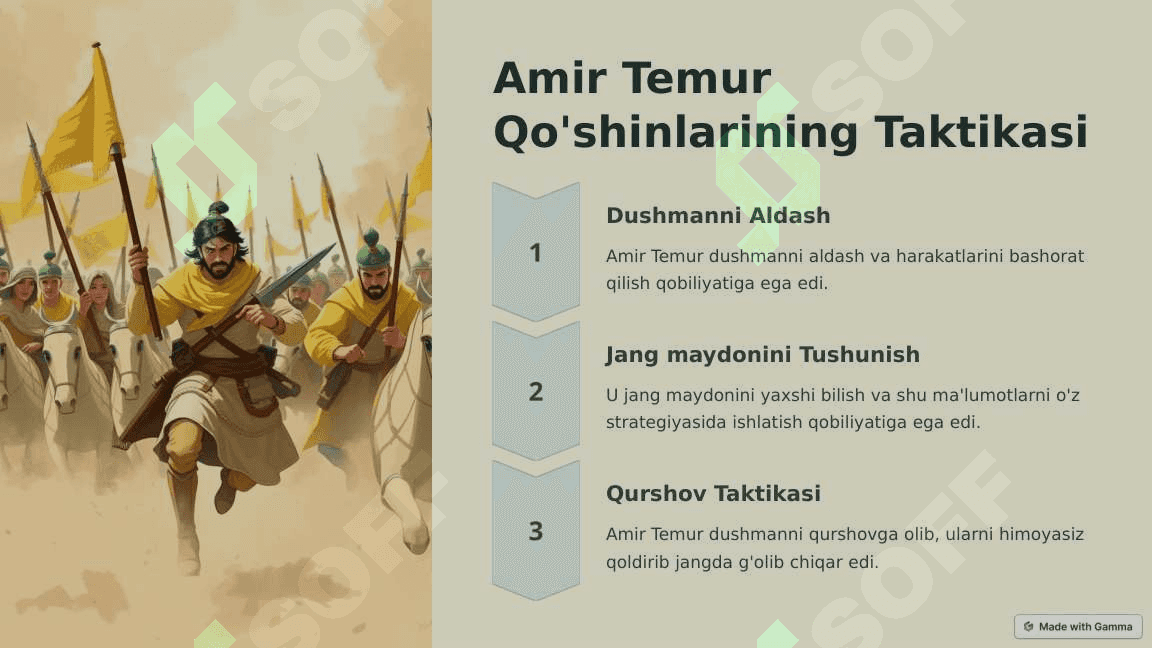 Amir Temur xarbiy san'ati 4