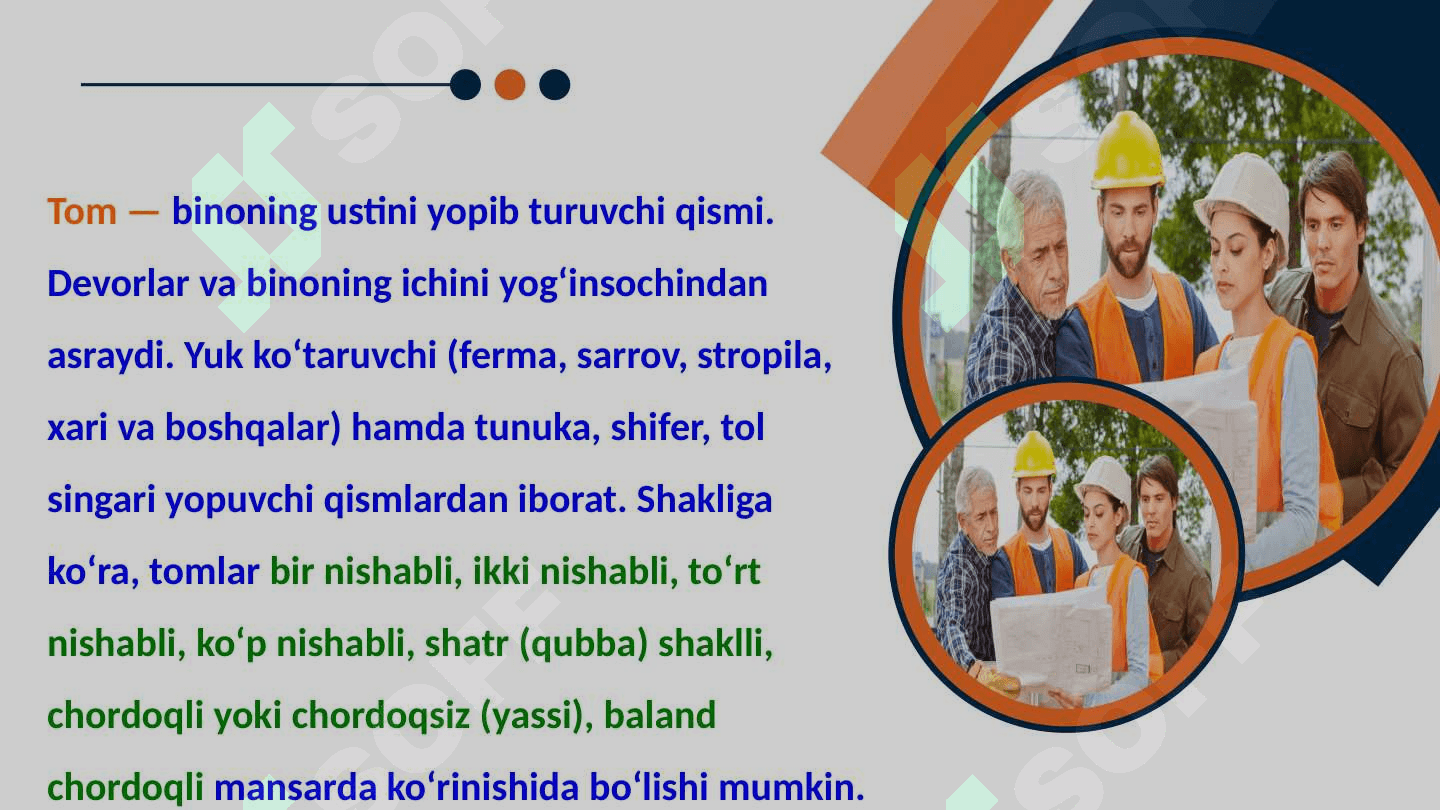 Nishabli tomlar va ularning konstruktiv yechimlari 2