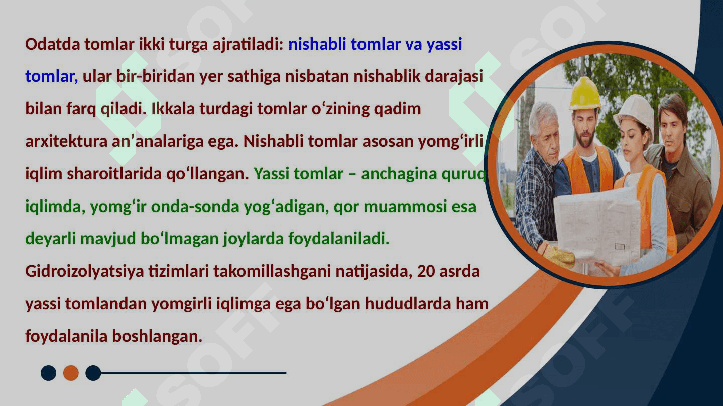 Nishabli tomlar va ularning konstruktiv yechimlari 3