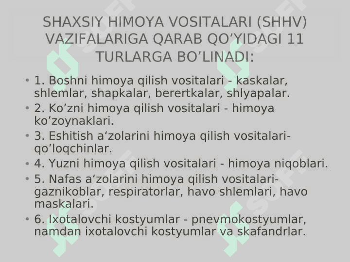 Shaxsiy himoya vositalari va ulardan foydalanish 2 2