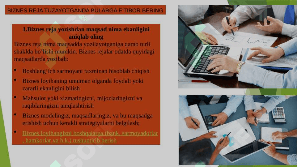 Tadbirkorlik faoliyatini rejalashtirish 4